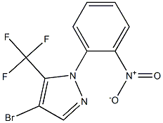 4-bromo-1-(2-nitrophenyl)-5-(trifluoromethyl)-1H-pyrazole Struktur