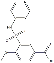 4-methoxy-3-(pyridin-4-ylsulfamoyl)benzoic acid Struktur