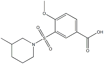 4-methoxy-3-[(3-methylpiperidine-1-)sulfonyl]benzoic acid Struktur