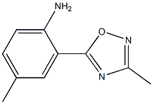 4-methyl-2-(3-methyl-1,2,4-oxadiazol-5-yl)aniline Struktur