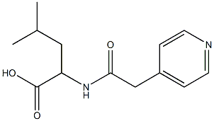 4-methyl-2-[(pyridin-4-ylacetyl)amino]pentanoic acid Struktur