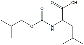 4-methyl-2-{[(2-methylpropoxy)carbonyl]amino}pentanoic acid Struktur