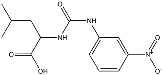 4-methyl-2-{[(3-nitrophenyl)carbamoyl]amino}pentanoic acid Struktur