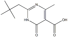 4-methyl-2-neopentyl-6-oxo-1,6-dihydropyrimidine-5-carboxylic acid Struktur