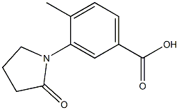 4-methyl-3-(2-oxopyrrolidin-1-yl)benzoic acid Struktur