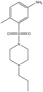 4-methyl-3-[(4-propylpiperazine-1-)sulfonyl]aniline Struktur