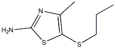 4-methyl-5-(propylthio)-1,3-thiazol-2-amine Struktur