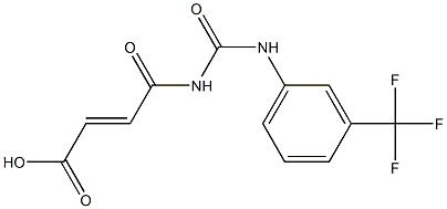 4-oxo-4-({[3-(trifluoromethyl)phenyl]carbamoyl}amino)but-2-enoic acid Struktur