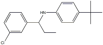 4-tert-butyl-N-[1-(3-chlorophenyl)propyl]aniline Struktur