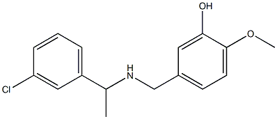 5-({[1-(3-chlorophenyl)ethyl]amino}methyl)-2-methoxyphenol Struktur