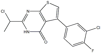 5-(3-chloro-4-fluorophenyl)-2-(1-chloroethyl)-3H,4H-thieno[2,3-d]pyrimidin-4-one Struktur