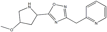 5-(4-methoxypyrrolidin-2-yl)-3-(pyridin-2-ylmethyl)-1,2,4-oxadiazole Struktur