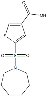 5-(azepane-1-sulfonyl)thiophene-3-carboxylic acid Struktur