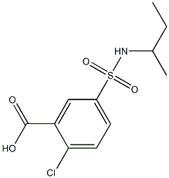 5-(butan-2-ylsulfamoyl)-2-chlorobenzoic acid Struktur