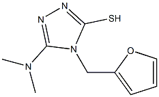 5-(dimethylamino)-4-(2-furylmethyl)-4H-1,2,4-triazole-3-thiol Struktur