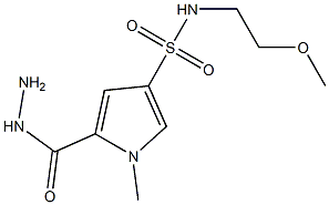 5-(hydrazinocarbonyl)-N-(2-methoxyethyl)-1-methyl-1H-pyrrole-3-sulfonamide Struktur