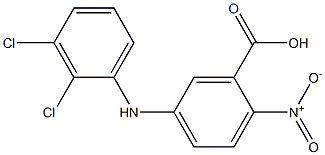 5-[(2,3-dichlorophenyl)amino]-2-nitrobenzoic acid Struktur