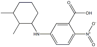 5-[(2,3-dimethylcyclohexyl)amino]-2-nitrobenzoic acid Struktur