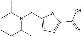 5-[(2,6-dimethylpiperidin-1-yl)methyl]furan-2-carboxylic acid Struktur