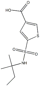 5-[(2-methylbutan-2-yl)sulfamoyl]thiophene-3-carboxylic acid Struktur