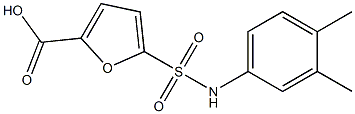 5-[(3,4-dimethylphenyl)sulfamoyl]furan-2-carboxylic acid Struktur