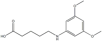 5-[(3,5-dimethoxyphenyl)amino]pentanoic acid Struktur