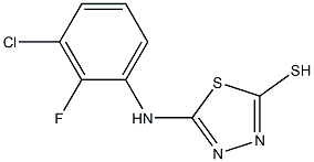 5-[(3-chloro-2-fluorophenyl)amino]-1,3,4-thiadiazole-2-thiol Struktur