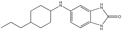 5-[(4-propylcyclohexyl)amino]-2,3-dihydro-1H-1,3-benzodiazol-2-one Struktur