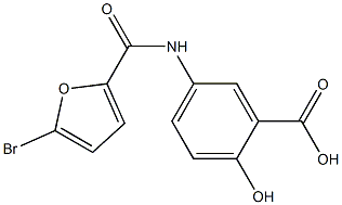 5-[(5-bromo-2-furoyl)amino]-2-hydroxybenzoic acid Struktur