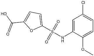 5-[(5-chloro-2-methoxyphenyl)sulfamoyl]furan-2-carboxylic acid Struktur