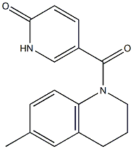 5-[(6-methyl-1,2,3,4-tetrahydroquinolin-1-yl)carbonyl]-1,2-dihydropyridin-2-one Struktur