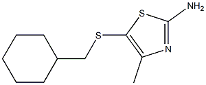 5-[(cyclohexylmethyl)sulfanyl]-4-methyl-1,3-thiazol-2-amine Struktur