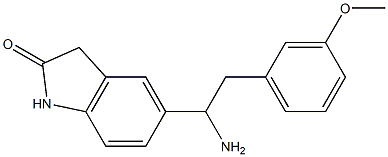 5-[1-amino-2-(3-methoxyphenyl)ethyl]-2,3-dihydro-1H-indol-2-one Struktur