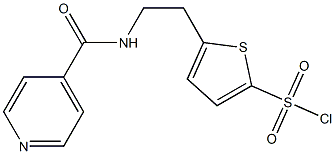 5-[2-(pyridin-4-ylformamido)ethyl]thiophene-2-sulfonyl chloride Struktur