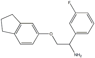 5-[2-amino-2-(3-fluorophenyl)ethoxy]-2,3-dihydro-1H-indene Struktur