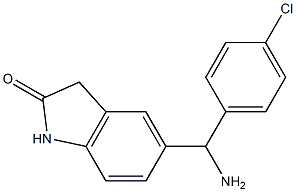 5-[amino(4-chlorophenyl)methyl]-2,3-dihydro-1H-indol-2-one Struktur