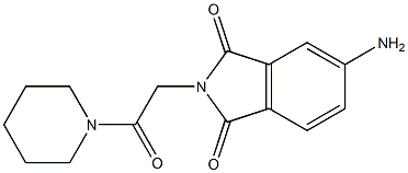 5-amino-2-[2-oxo-2-(piperidin-1-yl)ethyl]-2,3-dihydro-1H-isoindole-1,3-dione Struktur