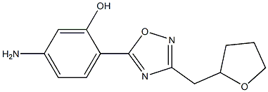 5-amino-2-[3-(oxolan-2-ylmethyl)-1,2,4-oxadiazol-5-yl]phenol Struktur