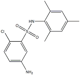 5-amino-2-chloro-N-(2,4,6-trimethylphenyl)benzene-1-sulfonamide Struktur