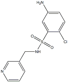 5-amino-2-chloro-N-(pyridin-3-ylmethyl)benzene-1-sulfonamide Struktur