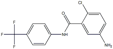 5-amino-2-chloro-N-[4-(trifluoromethyl)phenyl]benzamide Struktur