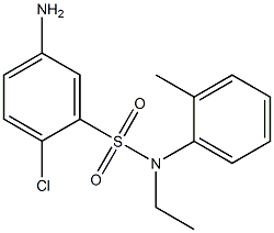 5-amino-2-chloro-N-ethyl-N-(2-methylphenyl)benzene-1-sulfonamide Struktur