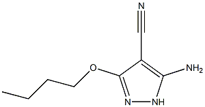 5-amino-3-butoxy-1H-pyrazole-4-carbonitrile Struktur