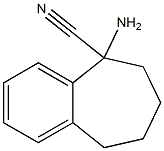 5-amino-6,7,8,9-tetrahydro-5H-benzo[7]annulene-5-carbonitrile Struktur