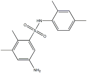 5-amino-N-(2,4-dimethylphenyl)-2,3-dimethylbenzene-1-sulfonamide Struktur