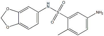 5-amino-N-(2H-1,3-benzodioxol-5-yl)-2-methylbenzene-1-sulfonamide Struktur