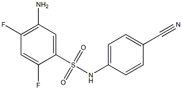 5-amino-N-(4-cyanophenyl)-2,4-difluorobenzene-1-sulfonamide Struktur