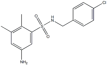 5-amino-N-[(4-chlorophenyl)methyl]-2,3-dimethylbenzene-1-sulfonamide Struktur