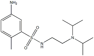 5-amino-N-{2-[bis(propan-2-yl)amino]ethyl}-2-methylbenzene-1-sulfonamide Struktur