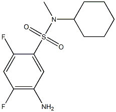 5-amino-N-cyclohexyl-2,4-difluoro-N-methylbenzene-1-sulfonamide Struktur